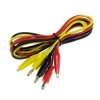 Przewody pomiarowe z krokodylkami 6mm, 3 kolory, 100cm, 3szt.