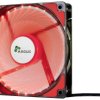 Inter-Tech L12025 Wentylator do obudowy PC czerwony (S x W x G) 120 x 120 x 25 mm