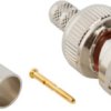 BNC plug 75 Ω, RG-59, RG-62, Belden 8221, Belden 9228, crimp connection, straight, 112952