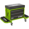 Sealey SCR18G Mechanic's Utility Seat & Toolbox - Hi-Vis Green