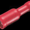 Round connector sleeve, 0.5 - 1.25 mm², red
