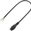 Przewód zasilający Clover C5 - kabel, otwarty koniec Całkowita liczba pinów: 2 + PE Czarny 50 cm 1 szt (s)