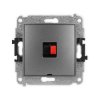 ICON Mechanizm gniazda głośnikowego pojedynczego, bez pola opisowego grafitowy 11IGGBO-1