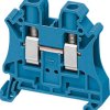 Terminal block, 2 pole, 0.2-6.0 mm², clamping points: 2, blue, screw connection, 41 A, NSYTRV62BL
