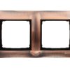 Simon 54 Premium Ramka podwójna metalowa miedź rustykalna DR2/36