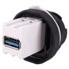 Złącze USB USB 3 Type A Montaż na panelu Żeński, Ver. Type A 2-portowe