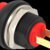 Pushbutton, 1 pole, red, unlit , 0.12 A/125 VAC, 0.2 A/50 VDC, 13.6 mm, IP68, 1-2329328-2