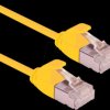 21153324 Patch cable, Cat.6a, U/FTP, slim, yellow, 1.5 m