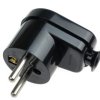 Wtyczka 230V kątowa z uziemieniem czarna WT-16