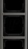 1725-866K Cover frame 5-gang, stainless steel - pure stainless steel
