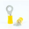 Insulated ring cable lug, 4.0-6.0 mm², AWG 12 to 10, 6.4 mm, yellow, BYB-4-07F5016
