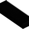 Extruded heatsink, (L x W x H) 100 x 300 x 40 mm, 0.59 to 0.3 K/W, black anodized, 10021354