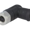 Złącze M8, żeńskie, wtyk, kątowe, ilość pinów: 4, IP67 42-00028