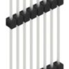 Pin header, 8 pole, pitch 2.54 mm, straight, black, SL132658Z
