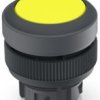 Pushbutton, illuminable, groping, waistband round, yellow, mounting Ø 22.3 mm, 1.30.240.001/1401