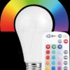 48633 LED lamp, E27, 9 W, RGBW, with remote control
