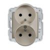 Icon Mechanizm Gniazda Podwójnego Do Ramki Z Uziemieniem 2X(2P+Z) (Przesłony...