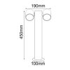 Lampa Ogrodowa Oprawa SŁUPEK Reflektor Zewnętrzny Stojąca 45 cm 2x GU10