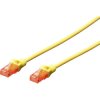Digitus DK-1617-0025/Y RJ45 patch cable CAT6 U/UTP 0.25 m Yellow Flame-retardant