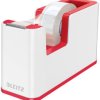 Leitz Dozownik taśmy biało-czerwony Maksymalna szerokość rolki: 19 mm Maksymalna długość rolki 33 m do wielokrotnego nap