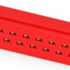 Pin header, 16 pole, pitch 1.27 mm, straight, red, 1-215083-6