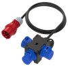 Adapter PCE 9430439, 400V, 16A, IP44, 3x gniazdo CEE 16 Cara A , 3-biegunowe