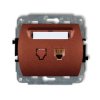 TREND Gniazdo telefoniczne 1xRJ11 4-stykowy brązowy metalik 9GT-1 KARLIK