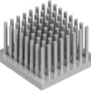 Pin heatsink, (L x W x H) 32.7 x 32.7 x 20 mm, 3.7 to 1 K/W, natural aluminum, 10006861