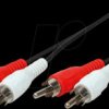 CA1039 Audio cable, 2x RCA/M to 2x RCA/M, black, 2.5 m