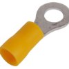 Końcówka kablowa izolowana oczkowa Cu M6 100szt żółta