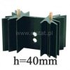 Radiator 40 x 41 x 24,8mm czerniony TO220
