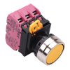 YW4B-A1E03Y Yellow 22mm Metal Bezel Maintained Push Button Switch 3NC IP65 IDEC