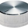 Rotary knob, 6 mm, plastic, silver, Ø 18.7 mm, H 12 mm, A1418261