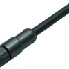 Sensor actuator cable, M12-cable socket, straight to open end, 4 pole/2 x 3 pole, 1.85 m, PUR, black, 77 8406 0000 30709-0185