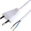Connection cable, Europe, plug type C, straight on open end, H03VVH2-F2x0.75 mm², white, 3 m, 0L06607