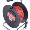 Przedłużacz bębnowy przewodów pomiarowych długość kabla: 50m Przewód pomiarowy na szpuli RS PRO CAT II 1000 V