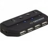 HUB 4xUSB 2.0 czarny