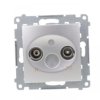 Simon 54 Gniazdo antenowe RD/TV przelotowe srebrny mat DAP10.01/43