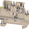 Terminal block, push-in connection, 2.5 mm², 4 pole, 24 A, 8 kV, dark beige, 2675930000