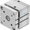 Siłownik kompaktowy skok: 10mm Festo Ø 80mm dwustronnego działania Action ADNGF-80-10-PPS-A