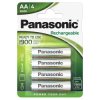 R6 Ni-MH 1900 mAh Panasonic Bx4 Rechargeable