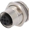 Złącze Okrągłe M12 Żeńskie Proste Montaż Tht 5Pin 60V T4141012051-000