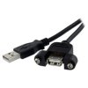 StarTech.com USBPNLAFAM3 StarTech.com 3 ft Panel Mount USB Cable A to A - F/M