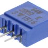 Potencjometr dostrojczy 200 Ω Otwór przelotowy 0.5 W Trzpień 19 -zwoje Regulacja górna, Vishay 2.2 mm, 64W