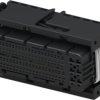Socket, unequipped, 94 pole, straight, 4 rows, black, 1-1355136-3
