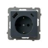 SONATA Gniazdo pojedyncze z uziemieniem schuko z przesłonami torów, z ładowarką USB A+C szary grafit GP-1RSPUSBAC/m/73
