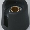 Rotary knob, 6.35 mm, plastic, black, Ø 16 mm, H 16 mm, A3016639