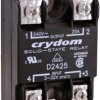 Solid state relay, 280 VAC, zero voltage switching, 3-32 VDC, 25 A, PCB mounting, D2425D