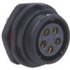 SPP2112-5GZ-P Gniazdo 5 pin, zakręcane na obudowę, wodoodporny - gwint zewnętrzny, 500V, 30A