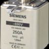 NH fuse NH3, 250 A, gG, 440 V (DC), 690 V (AC), 120 kA breaking capacity, 3NA3344-6